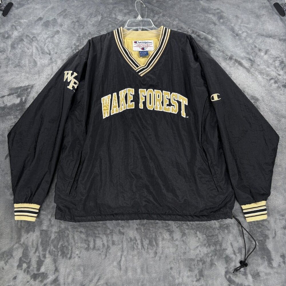 Champion Wake Forest Vintage 90s Pullover Basketball Windbreaker Jacket Men L/XL